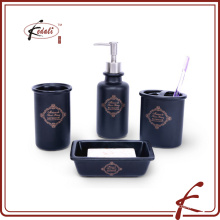 high quality black ceramic bathroom accessory set